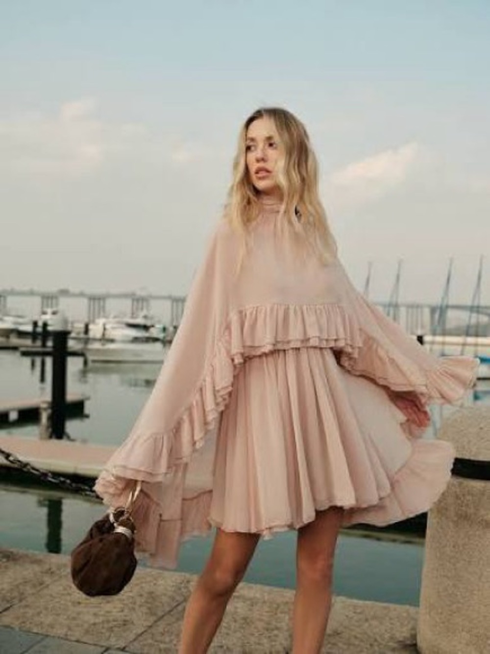 Commando Blush Pink Ruffle Mini Dress - Picture 2 of 11